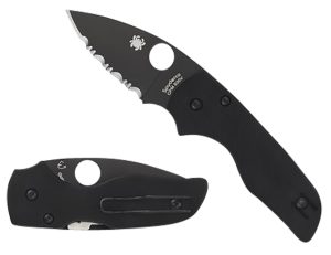 Spyderco C230GPBBK Lil' Native  2.42" Folding Plain Black DLC CPM S30V SS Blade/Black Textured G10 Handle Includes Pocket Clip