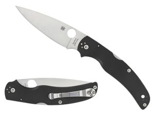 Spyderco C244GP Native Chief Lightweight 4.02" Folding Plain Stonewashed CTS BD1N SS Blade/Black Textured FRN Handle Includes Pocket Clip