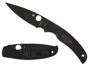 Spyderco C244PBBK Native Chief Lightweight 4.02" Folding Plain Black DLC CTS BD1N SS Blade/Black Textured FRN Handle Includes Pocket Clip