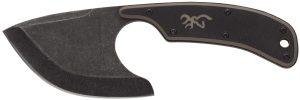 Browning 3220323 Cutoff  2.50" Fixed Skinner Plain Black Black Oxide Stonewashed 9Cr14MoV SS Blade, Black/Tan G10 Handle