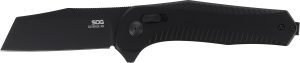 S.O.G SOG12020143 Diverge XR Folder 3" Folding EDC Plain Black PVD D2 Steel Blade, Black Scaled Aluminum Handle