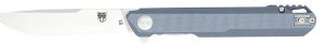 CobraTec Knives CTMONGRY Monarch  3.50" Folding Plain Satin D2 Steel Blade, 4.75" Gray G10 Handle
