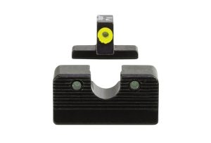Trijicon 600999 HD XR Night Sight Set Green Tritium/Yellow Outline Front, Green Tritium Rear, Black Frame, Fits FN 509