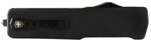 Templar Knife MZBR321 Premium Weighted  Slim 3.16" OTF Drop Point Plain Black Oxide Stonewashed Powder Coated D2 Steel Blade, 4.93" Black Aluminum/Rubber Handle