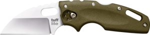 COLD STEEL TUFF LITE 2.5" OD - GREEN PLAIN EDGE CLIP FOLDER