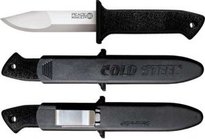 COLD STEEL PEACE MAKER III 4" - PLAIN EDGE BOOT KNIFE W/SHEATH