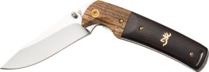 BROWNING KNIFE BUCKMARK - FOLDING HUNTER 3" BLADE WOOD