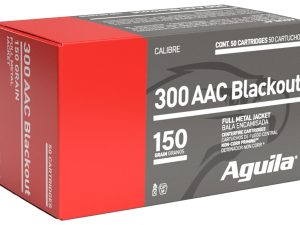 Aguila 1E300110   300Blackout 150gr Full Metal Jacket Boat Tail 50 Per Box/20 Case