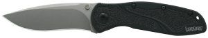 Kershaw 1670S30V Blur  3.40" Folding Drop Point w/Recurve Plain Stonewashed Powder Coated CPM S30V SS Blade Black Anodized Aluminum Handle Includes Pocket Clip