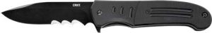 CRKT IGNITOR BLACK 3.48" PLN - EDGE ASSTD OPENING SATIN/G10