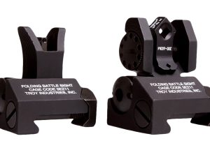 Troy Ind SSIGMCMSTBT01 Tritium Micro BattleSight Set M4 Front & Dioptic Rear  Black Hardcoat Anodized