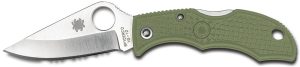 Spyderco LFGP3 Ladybug 3  1.94" Folding Clip Point Plain VG-10 SS Blade Foliage Green FRN Handle