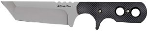 Cold Steel 49HTF Tac Mini 3.75" Fixed Plain Tanto Japanese AUS-8A SS Blade/ Black Griv-Ex Handle