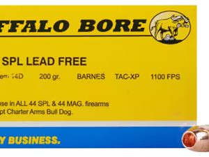 Buffalo Bore Ammunition 14D20 Buffalo-Barnes Strictly Business 44S&W Spl 200gr Barnes TAC-XP Lead Free 20 Per Box/12 Case