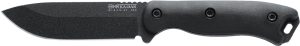 Ka-Bar BK16 Becker  4.38" Fixed Drop Point Plain Black 1095 Cro-Van Blade, Black Ultramid Handle, Includes Sheath