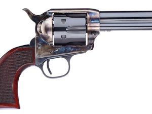 Taylors & Company 556204DE Short Stroke Smoke Wagon  357 Mag 6rd 4.75" Blued Cylinder & Barrel Color Case Hardened Steel Frame Checkered Walnut Navy Size Grip (Taylor Tuned)