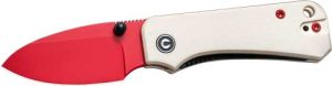 CIVIVI KNIFE BABY BANTER 2.34" - IVORY G10/RED BLADE LINERLOCK