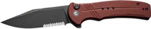 CIVIVI KNIFE COGENT 3.47" - BURGUNDY G10/BLACK STONEWASH