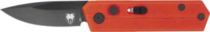 COBRATEC STINGER FOLDER 1.9" - RED/BLACK D2 BLADE SD BUTTON