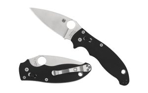 SPYDERCO MANIX 2 BLACK G10 PLAINEDGE