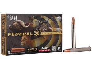 Federal Premium Cape-Shok Rifle Ammunition 9.3x74R 286 gr SAF 2360 fps 20/box 9.3x74R 286 gr SAF 2360 fps - 20/box