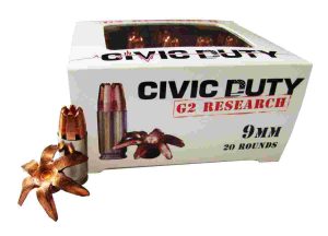 G2 Research Civic Duty Handgun Ammunition 9mm Luger