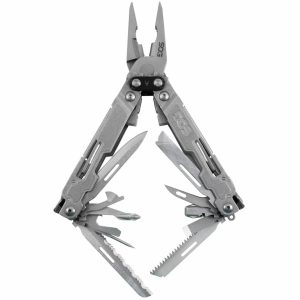 SOG Poweraccess Deluxe Multi-Tool Silver w/ Fabric Sheath and Hex Bit Kit
